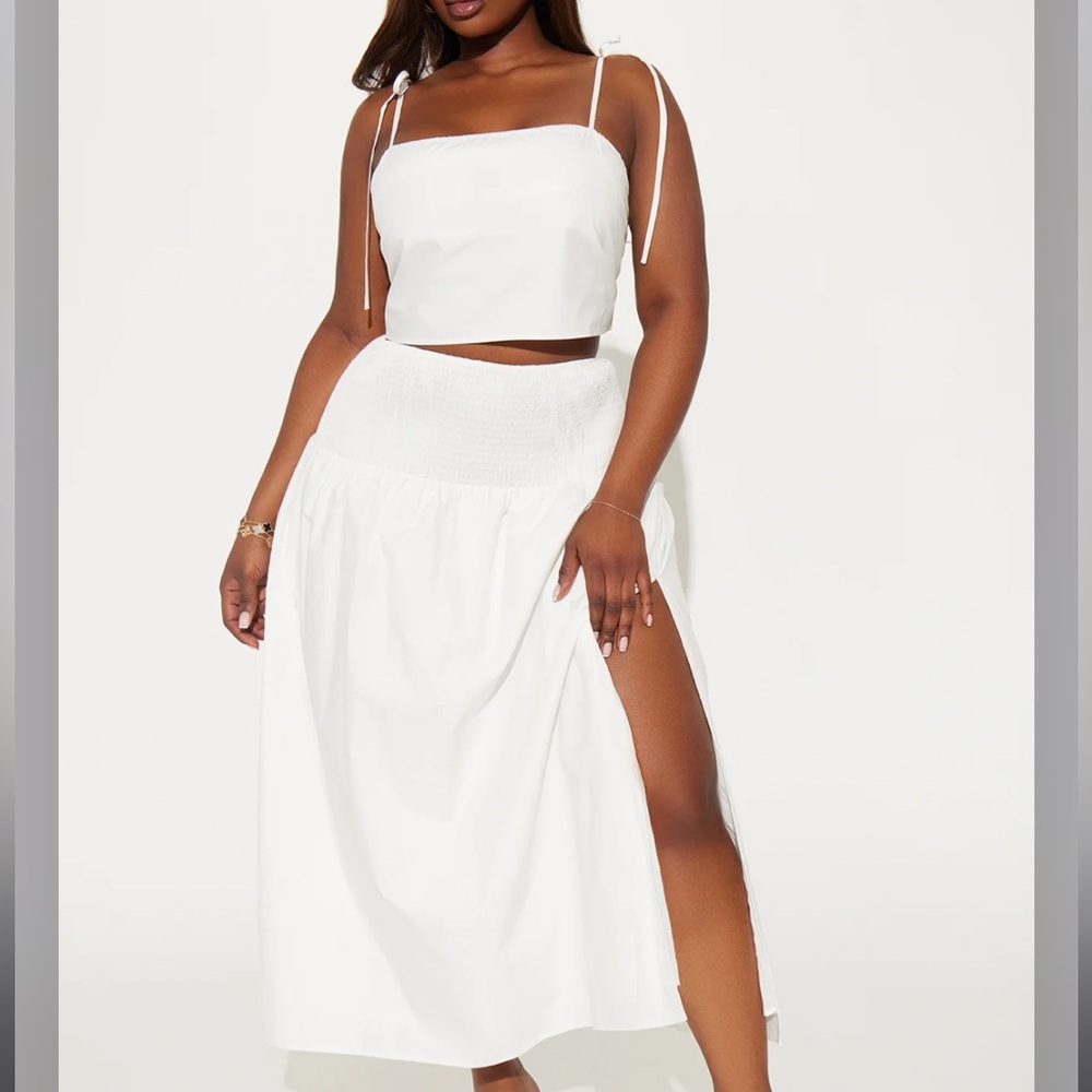 Feeling The Sunshine Skirt Set - White